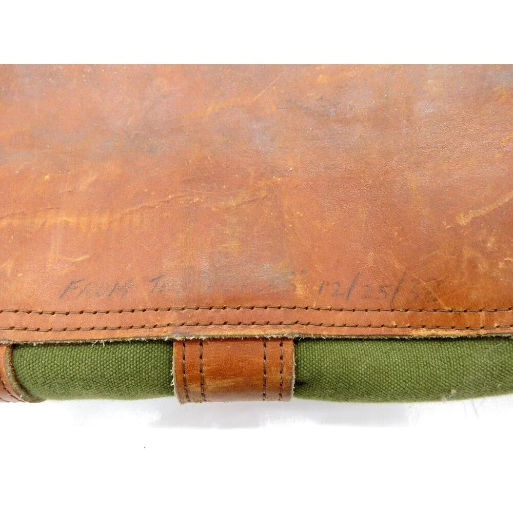 Vintage Orvis Canvas Leather Duffle Bag NO LABEL